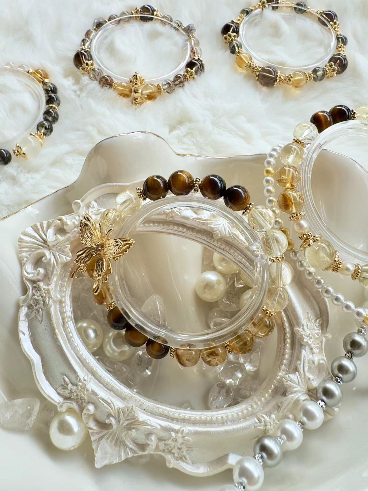 Celebrate Abundance - Yellow Quartz & Tiger's Eye Bracelet